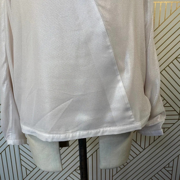 Reiss Maja V-Neck Metallic Top‎ in Neutral - Picture 5 of 12